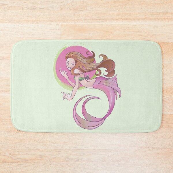 Item preview, Pink mermaid illustration designed and sold by Konopikyu.