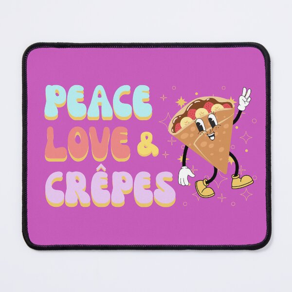 Item preview, Peace Love & Crepes,Retro style,French dessert designed and sold by Shedronpanda.