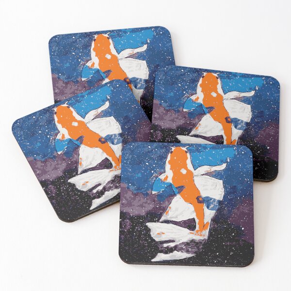 Item preview, Cosmic Koi Fish Painting | Dreamy Galaxy Art designed and sold by Moo Ilustra.