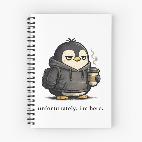 Item preview, Unfortunately I’m Here Penguin designed and sold by BY LI.