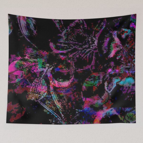 Item preview, A Garden in Mourning – Neon Gothic Floral Art designed and sold by BatNature.