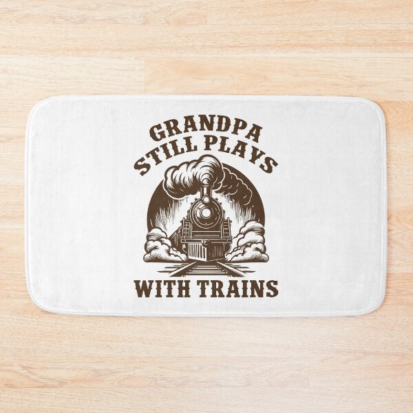 Item preview, Grandpa Still Plays With Trains Vintage Steam Locomotive designed and sold by Dmetalx Art Apparel.