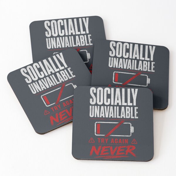 Item preview, Socially Unavailable | Low Social Battery Introvert Humor designed and sold by LowBatteryStudio ⭐.