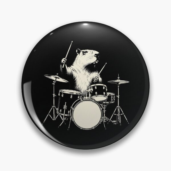 Item preview, Groundhog Playing Drums Funny Animal Musician designed and sold by bosamji.