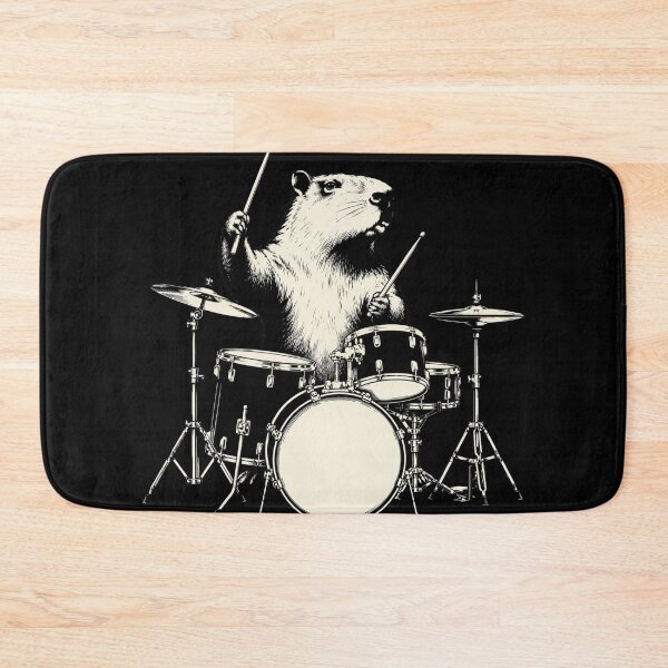 Item preview, Groundhog Playing Drums Funny Animal Musician designed and sold by bosamji.