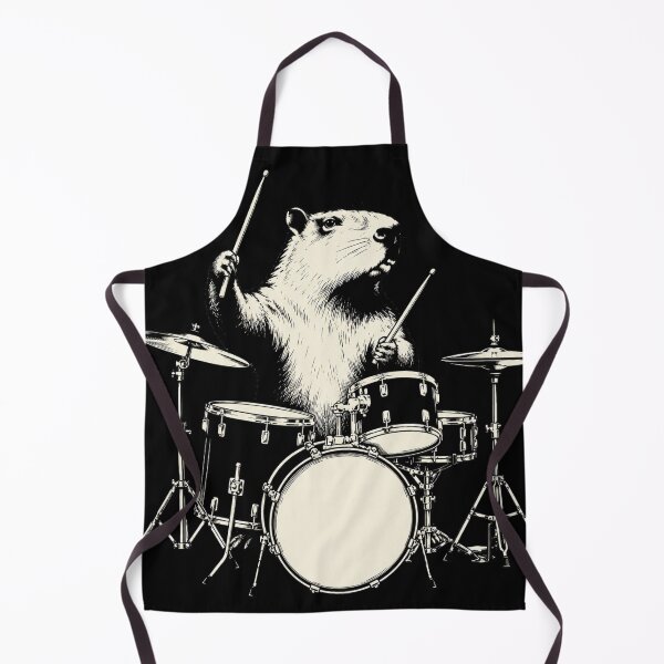 Item preview, Groundhog Playing Drums Funny Animal Musician designed and sold by bosamji.