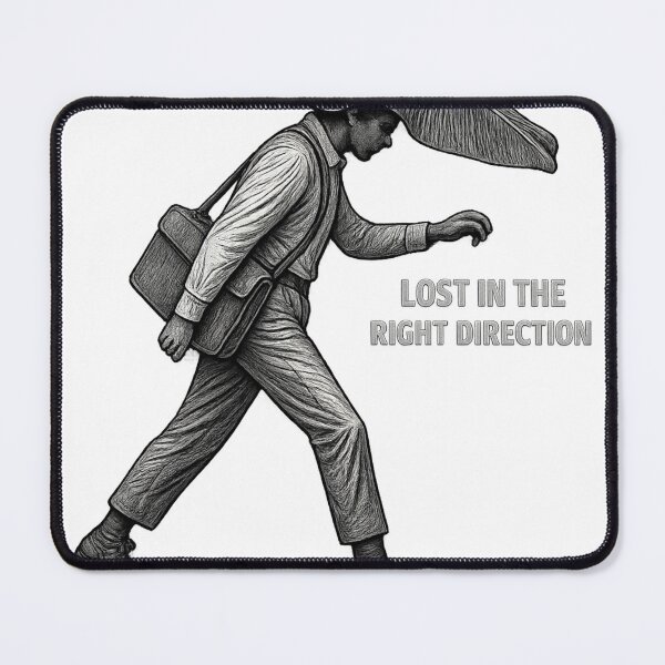 Item preview, Lost in the Right Direction Funny Surreal Walking Leaf Quote T-Shirt designed and sold by Lifehackerplus1.