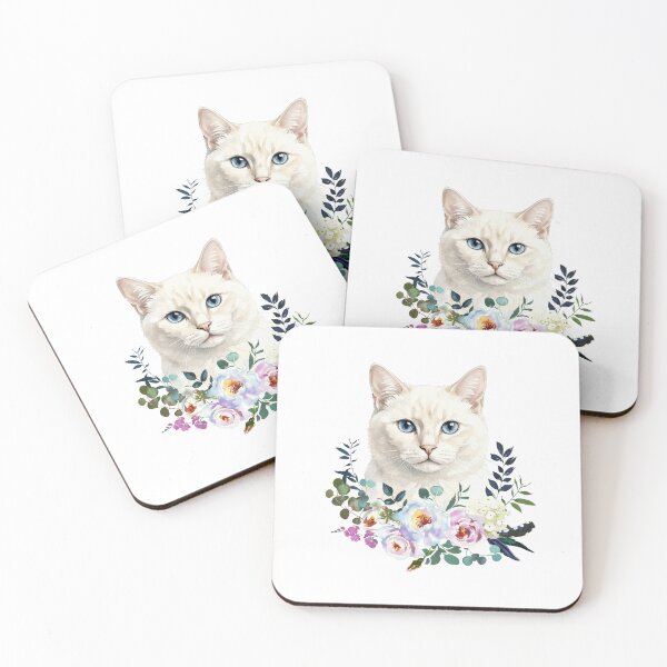 Item preview, Watercolor White Cat designed and sold by Liededrom..