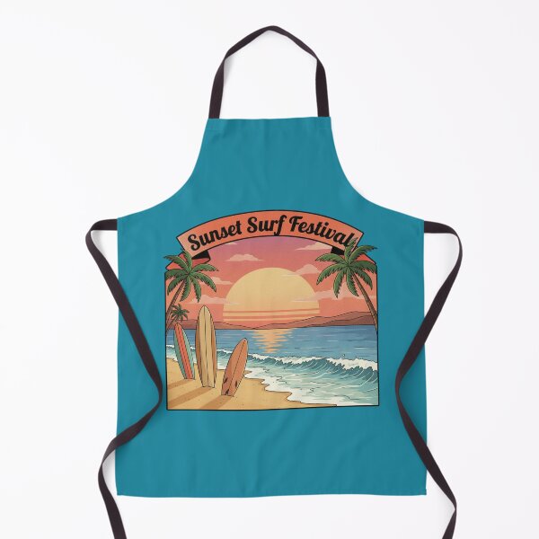 Item preview, Sunset Surf Festival Retro Beach Vibe – Tropical Surf Art designed and sold by ObsidianUruk.