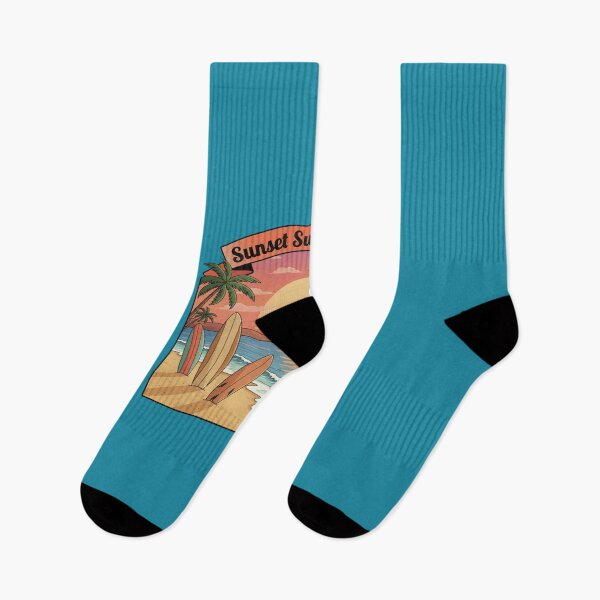 Item preview, Sunset Surf Festival Retro Beach Vibe – Tropical Surf Art designed and sold by ObsidianUruk.