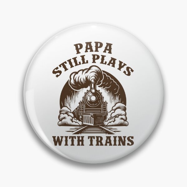 Item preview, Papa Still Plays With Trains Vintage Steam Locomotive designed and sold by Dmetalx Art Apparel.
