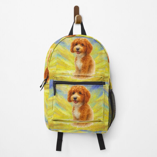 Item preview, Doodle pup in sunrise painting designed and sold by Doodles Down South.