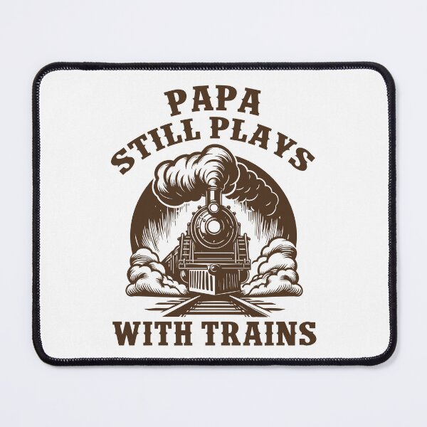 Item preview, Papa Still Plays With Trains Vintage Steam Locomotive designed and sold by Dmetalx Art Apparel.