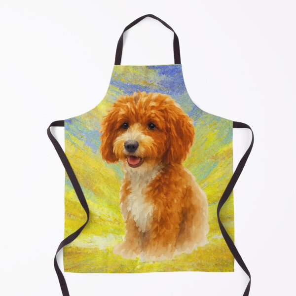 Item preview, Doodle pup in sunrise painting designed and sold by Doodles Down South.