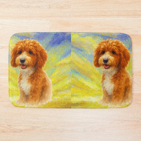 Item preview, Doodle pup in sunrise painting designed and sold by Doodles Down South.