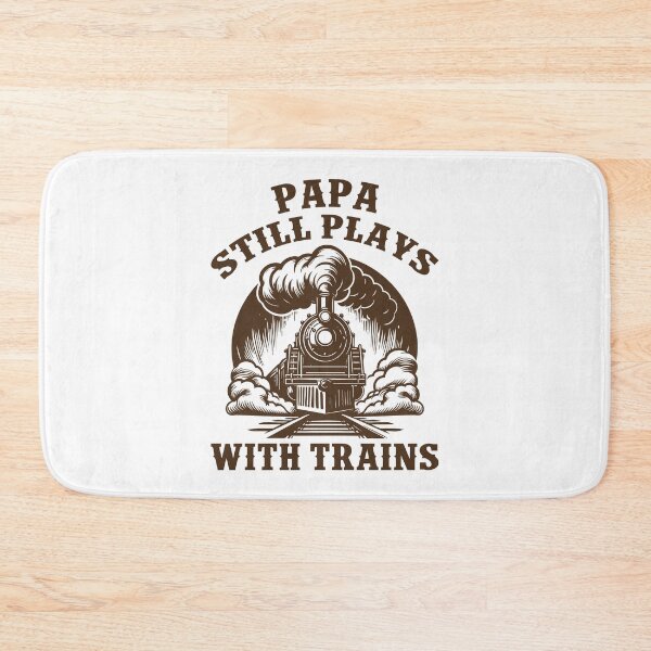 Item preview, Papa Still Plays With Trains Vintage Steam Locomotive designed and sold by Dmetalx Art Apparel.