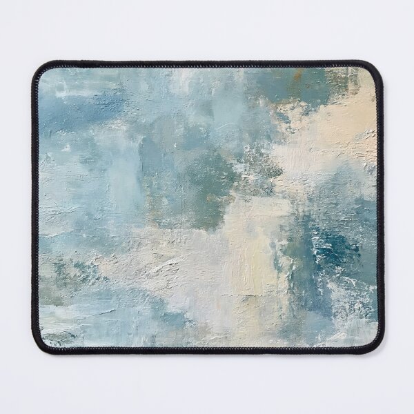 Item preview, Abstract Textured Blue Palette No. 04 - Ethereal Blue & Cream Layered Texture designed and sold by SlowRegardArt.