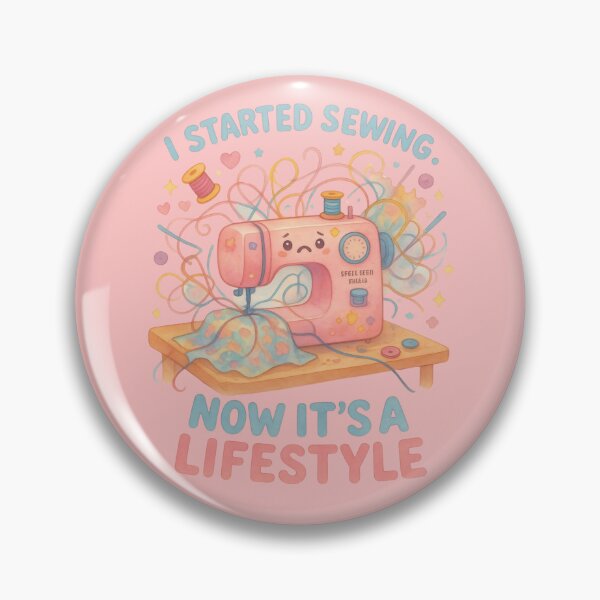 Item preview, I Started Sewing… Now It’s a Lifestyle – Funny Sewing Machine Chaos Kawaii Sticker designed and sold by EverStitchStudio ★★★★★.