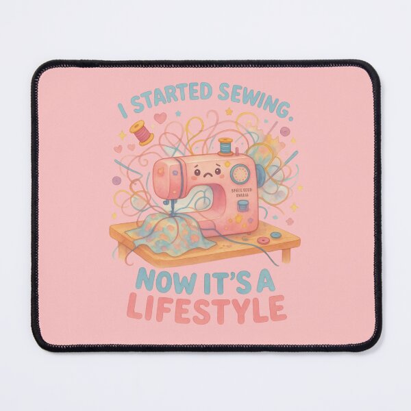 Item preview, I Started Sewing… Now It’s a Lifestyle – Funny Sewing Machine Chaos Kawaii Sticker designed and sold by EverStitchStudio ★★★★★.