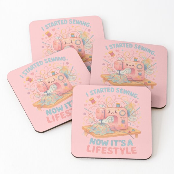 Item preview, I Started Sewing… Now It’s a Lifestyle – Funny Sewing Machine Chaos Kawaii Sticker designed and sold by EverStitchStudio ★★★★★.