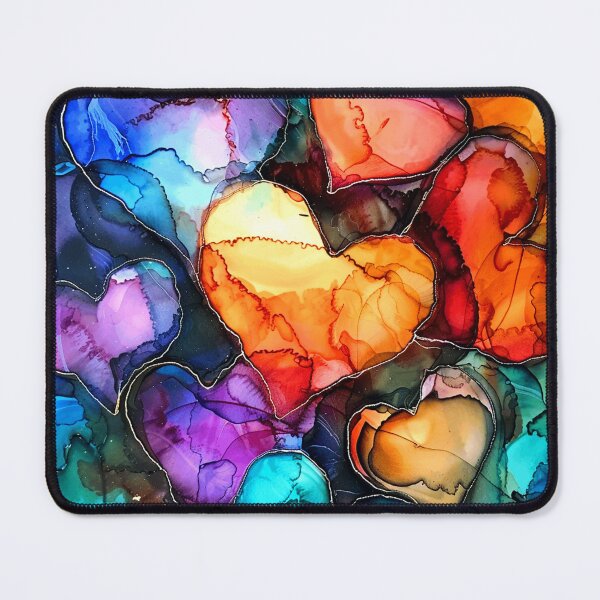 Item preview, Elegant Alcohol Ink Colorful Abstract Hearts Designs designed and sold by DEC02.