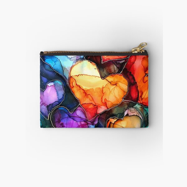 Item preview, Elegant Alcohol Ink Colorful Abstract Hearts Designs designed and sold by DEC02.