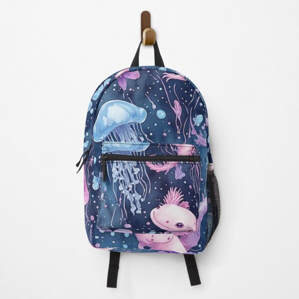 Item preview, Cosmic Axolotl and Jellyfish Dream Celestial Aquatic Pattern designed and sold by dcohea.