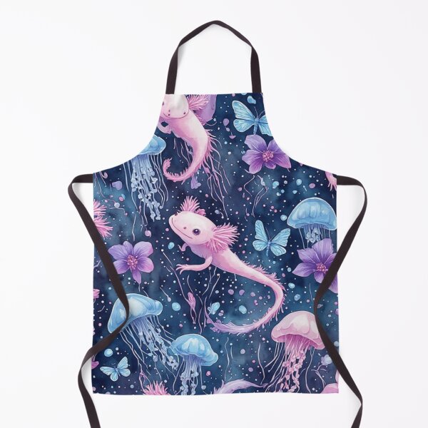 Item preview, Cosmic Axolotl and Jellyfish Dream Celestial Aquatic Pattern designed and sold by dcohea.