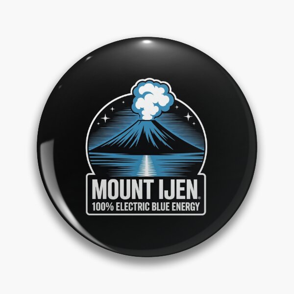 Item preview, MOUNT IJEN. 100% electric blue energy. designed and sold by InkRebelia.
