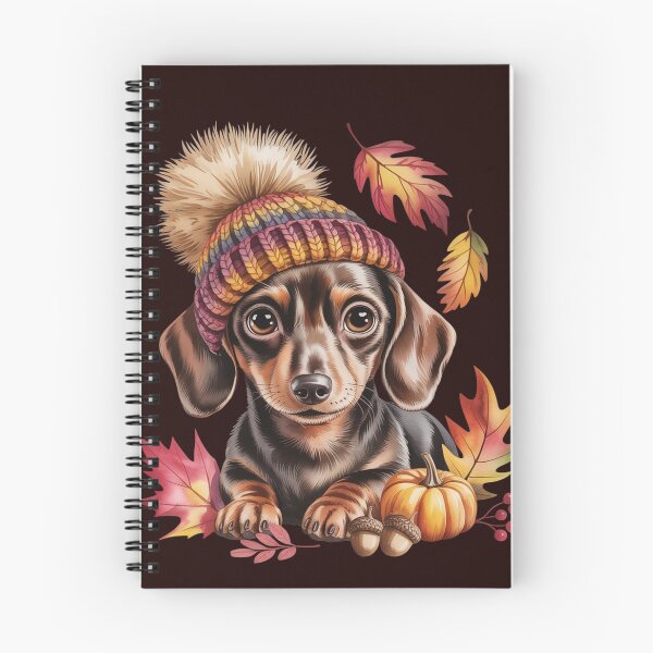 Item preview, Cute Fall Dachshund Autumn Wiener Dog with Pumpkin & Leaves designed and sold by Cute & Sassy Custom Gifting Boutiques.