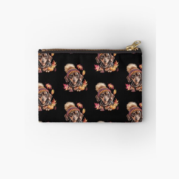 Item preview, Cute Fall Dachshund Autumn Wiener Dog with Pumpkin & Leaves designed and sold by Cute & Sassy Custom Gifting Boutiques.