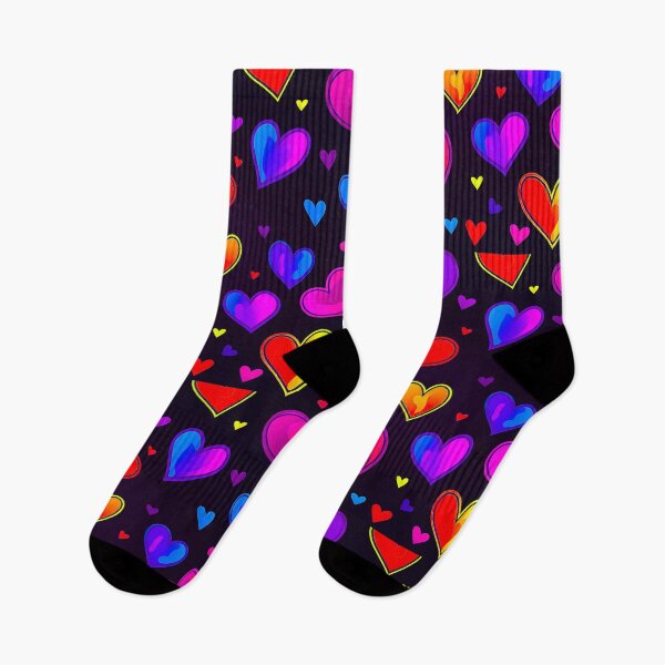 Item preview, Vibrant And Bright Neon Colorful Charming Hearts Pattern designed and sold by DEC02.
