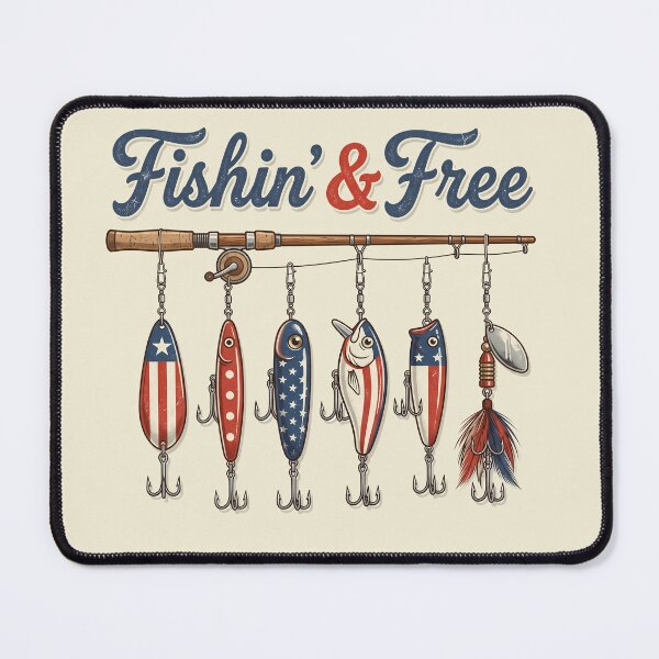 Item preview, Fishin and Free Reel Men Fish       designed and sold by MalwasBasket.