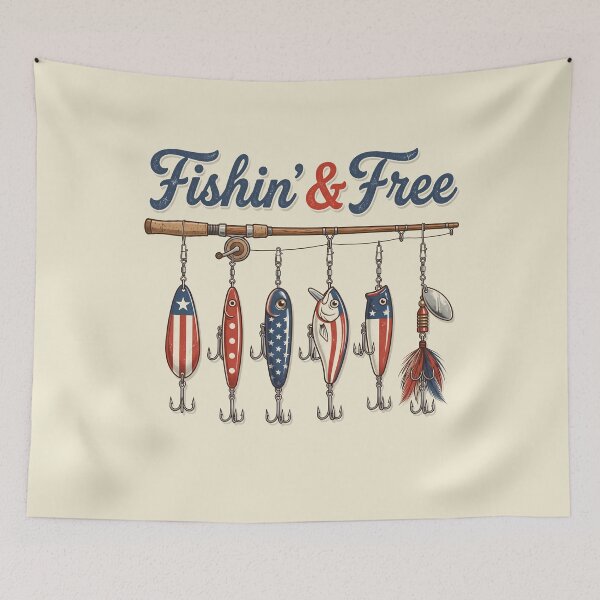 Item preview, Fishin and Free Reel Men Fish       designed and sold by MalwasBasket.