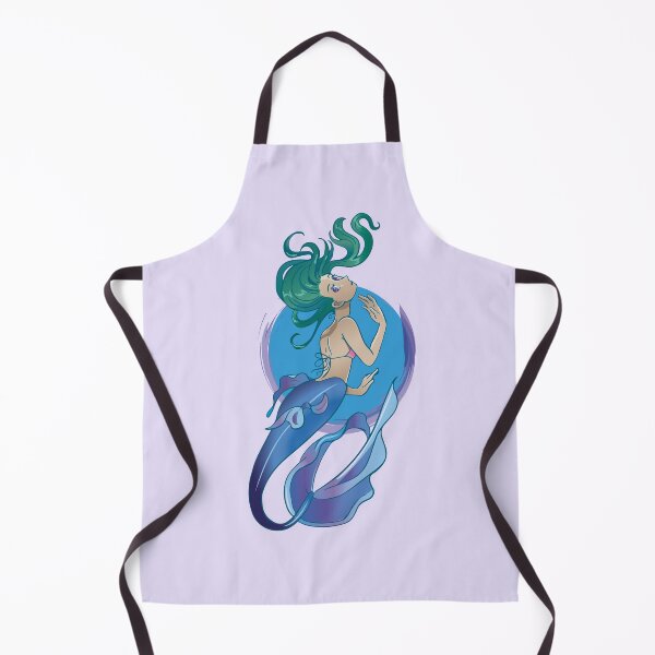 Item preview, Blue mermaid illustration designed and sold by Konopikyu.