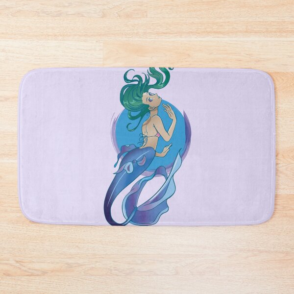 Item preview, Blue mermaid illustration designed and sold by Konopikyu.