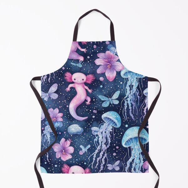 Item preview, Cosmic Axolotl and Jellyfish Dream Celestial Aquatic Pattern designed and sold by dcohea.