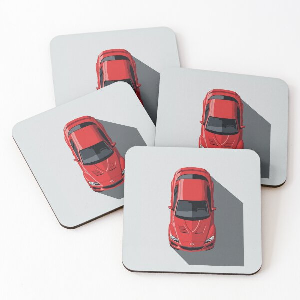 Item preview, Classic Mazda RX-8 Red Rotary JDM Top View Vector Illustration designed and sold by Motorline44.