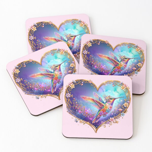Item preview, Colorful Hummingbird Heart T-Shirt | Watercolor Bird Heart Design designed and sold by PIKASSO2026.