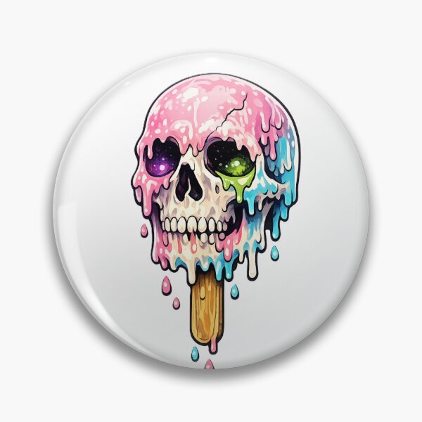 Item preview, Skull Popsicle Melt – Summer Horror Art   designed and sold by katze.