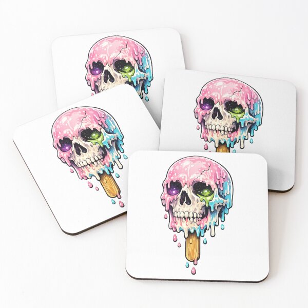Item preview, Skull Popsicle Melt – Summer Horror Art   designed and sold by katze.