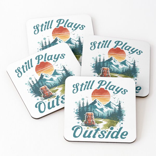 Item preview, Still Plays Outside Watercolor Mountain Hiking Adventure designed and sold by Dmetalx Art Apparel.