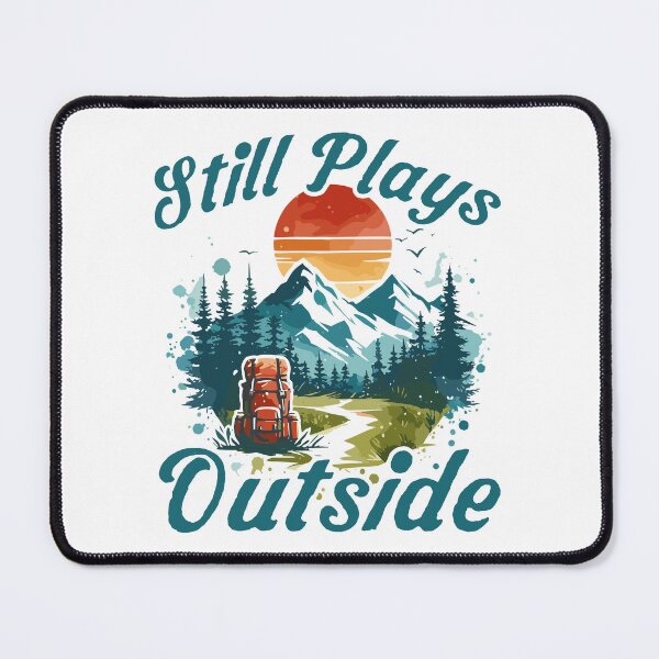 Item preview, Still Plays Outside Watercolor Mountain Hiking Adventure designed and sold by Dmetalx Art Apparel.