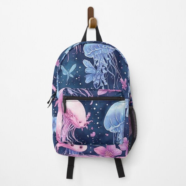 Item preview, Cosmic Axolotl and Jellyfish Dream Celestial Aquatic Pattern designed and sold by dcohea.