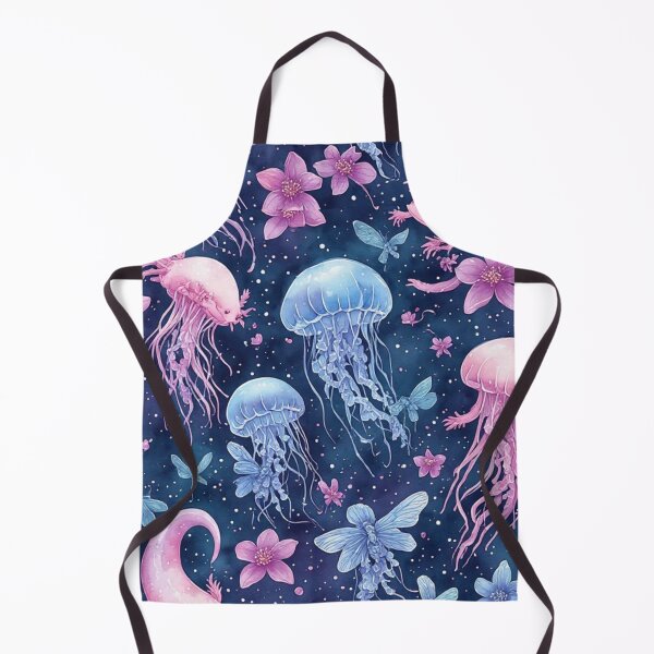 Item preview, Cosmic Axolotl and Jellyfish Dream Celestial Aquatic Pattern designed and sold by dcohea.