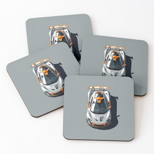 Item preview, McLaren P1 Papaya Orange Hypercar Top View Vector Illustration designed and sold by Motorline44.