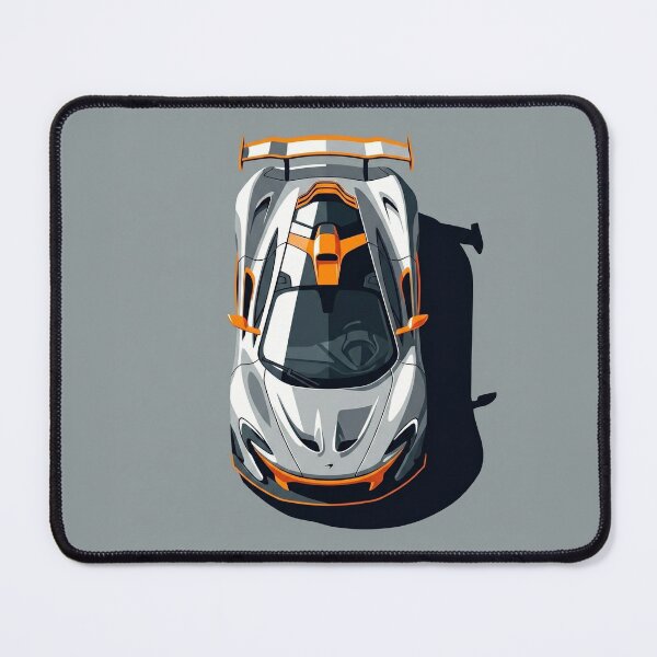 Item preview, McLaren P1 Papaya Orange Hypercar Top View Vector Illustration designed and sold by Motorline44.