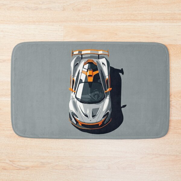 Item preview, McLaren P1 Papaya Orange Hypercar Top View Vector Illustration designed and sold by Motorline44.