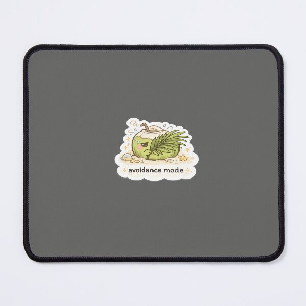 Item preview, Avoidance Mode Cute Coconut Sticker | Funny Introvert Tropical Kawaii Meme designed and sold by Qingtian814.
