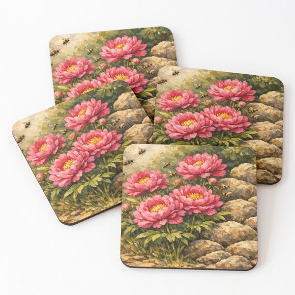 Item preview, Pink Peonies in Morning Light designed and sold by TinCatOutPost.